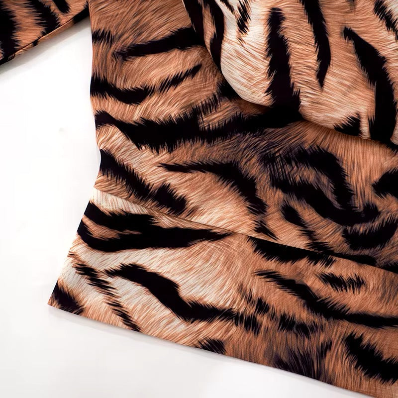 MOANA TIGER PRINT BLOUSE