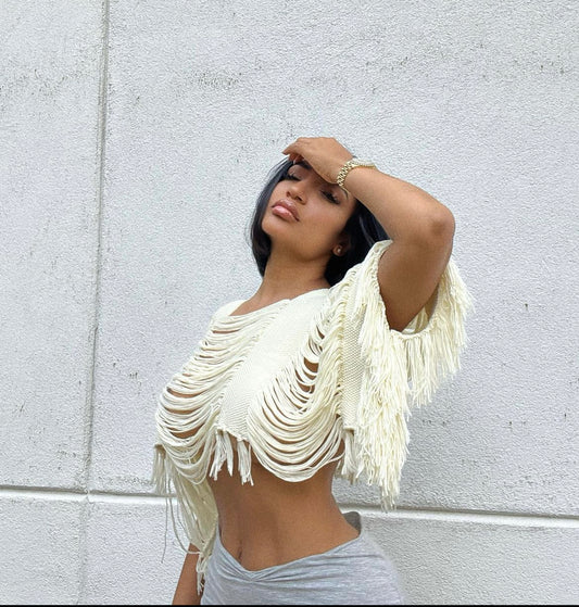 CABO FRINGE CROP TOP