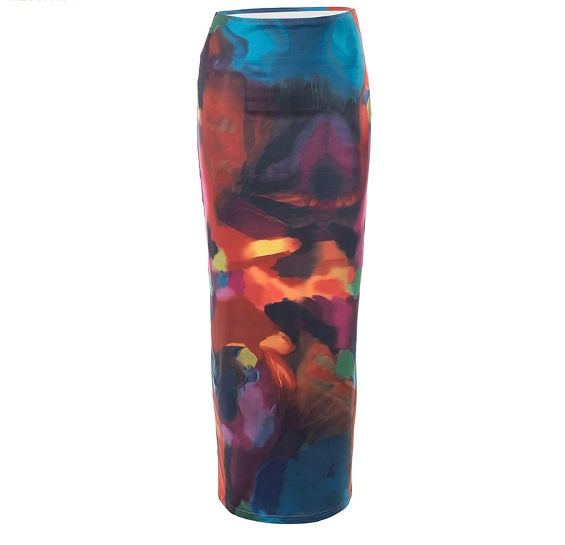 LYA LONG PRINTED SKIRT