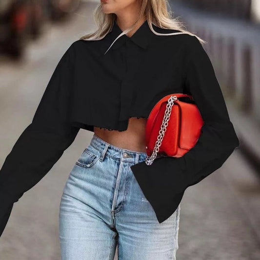 OVERSIZED CROPPED TOP