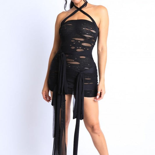 J STRAP MINI DRESS